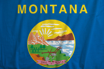 Flag of Montana, USA waving.
