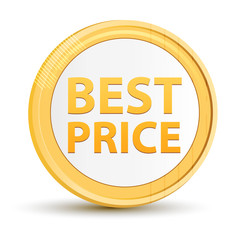 Best Price gold round button