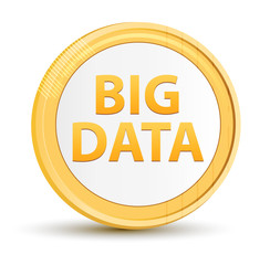 Big Data gold round button