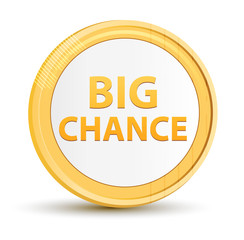 Big Chance gold round button