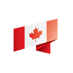 Canada flag, vector illustration on a white background