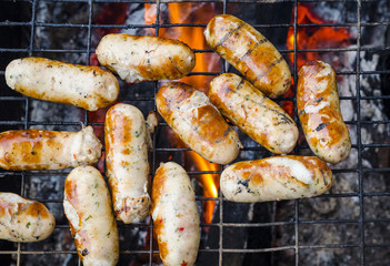 sausages at the stake