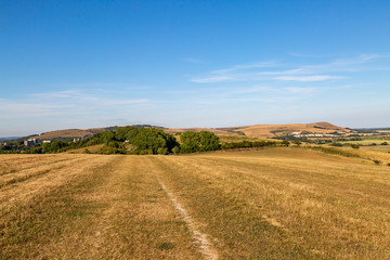 Looking back towards Lewes from Kingston Ridge in Sussex