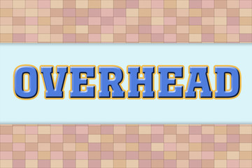 Overhead Logo bannner on multicolor geometric texture