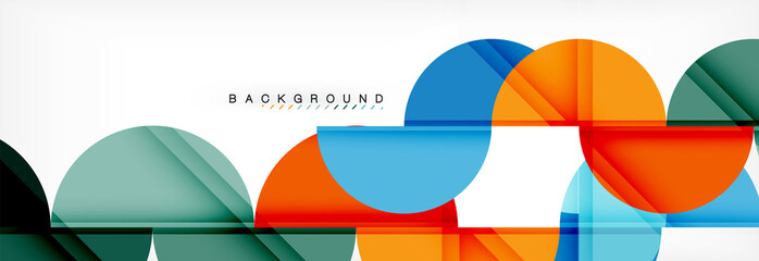 Circle modern geometrical abstract background illustration