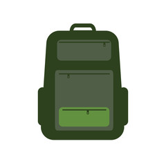 Backpack isolated on white background. Solid and flat style trendy modern vector illustration
