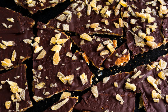 Passover Desserts, Matzo Toffee with Ginger Candy