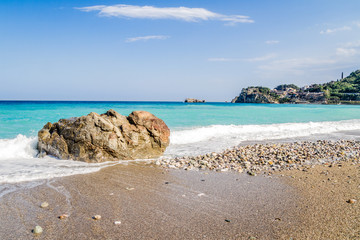 Blue beach in Taormina