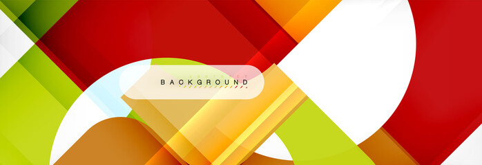 Colorful squares composition abstract banner. Illustration for business brochure or flyer, presentation and web design layout