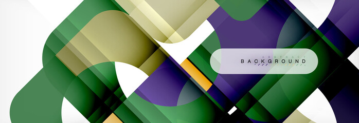 Obraz premium Colorful squares composition abstract banner. Illustration for business brochure or flyer, presentation and web design layout