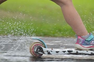 Scootering Through Water