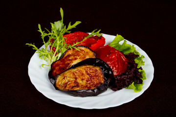 Grilled eggplant with tomato