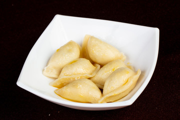 Russian dumplings with meat