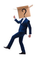 Businessman asking questions in business concept