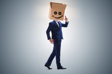 Excited happy businessman in happiness concept