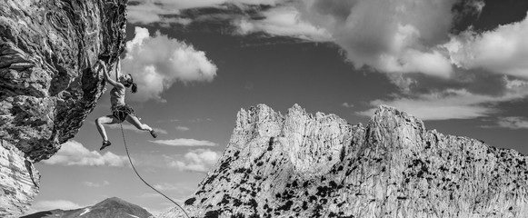 Climber on the edge.
