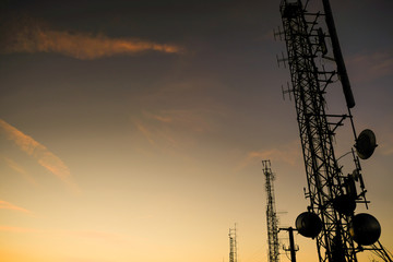 Fototapeta premium Comunicare al tramonto