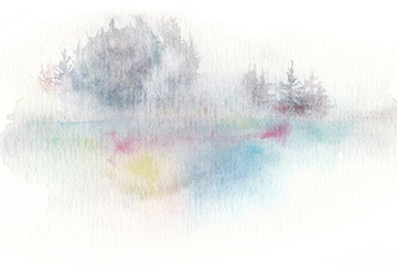 watercolor landscape background texture image