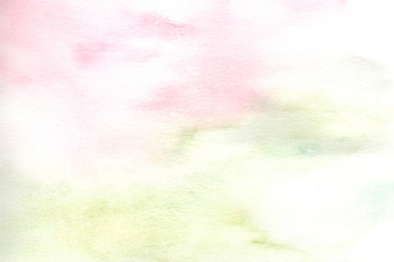 watercolor wash pink and green background texture - 220017316