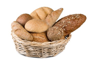 Assorted Breads in a Basket