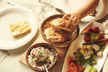 farm-style country lunch, traditional Albanian cuisi