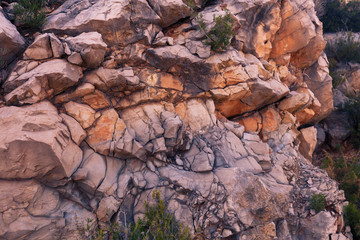 Rock texture and surface background. Cracked and natural stone background.