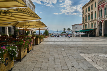 Fototapeta premium Meerblick vom Platz in Split