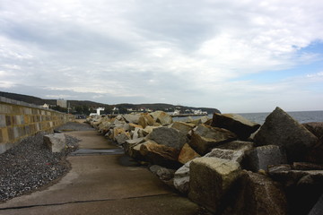 Obraz premium Die Mole in Sassnitz auf der Insel Rügen