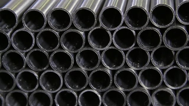 Stainless steel pipes are a finished product of metal rolling in factory. Metal-rolling machines for production rolled metal is used for manufacture of parts or an independent element.