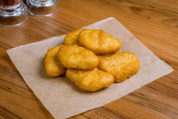 Fried chicken nuggets
