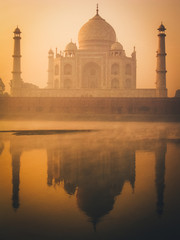Taj Mahal. Agra. India. Seven Wonders Concept