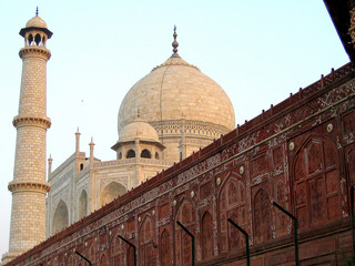 Taj Mahal. Agra. India. Seven Wonders Concept
