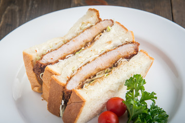 katsu-sand, japanese pork cutlet sandwich