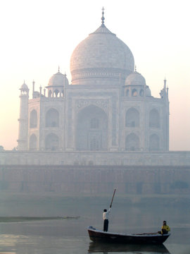 Taj Mahal. Agra. India. Seven Wonders Concept