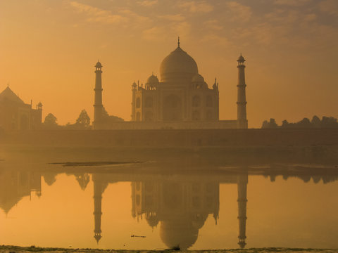 Taj Mahal. Agra. India. Seven Wonders Concept