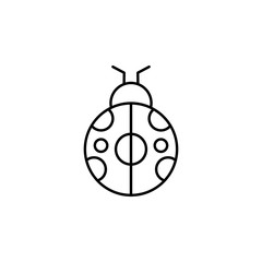 ladybug icon. Element of autumn icon for mobile concept and web apps. Thin line ladybug icon can be used for web and mobile