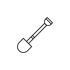 shovel  icon. Element of autumn icon for mobile concept and web apps. Thin line shovel  icon can be used for web and mobile