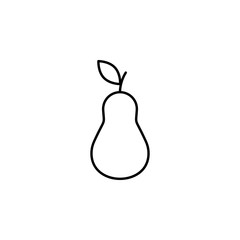 pear icon. Element of autumn icon for mobile concept and web apps. Thin line pear icon can be used for web and mobile