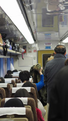 On public train and people in japan