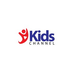 Kids Channel Logo Vector Template Design Illustration