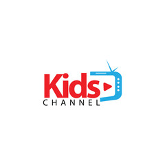 Kids Channel Logo Vector Template Design Illustration