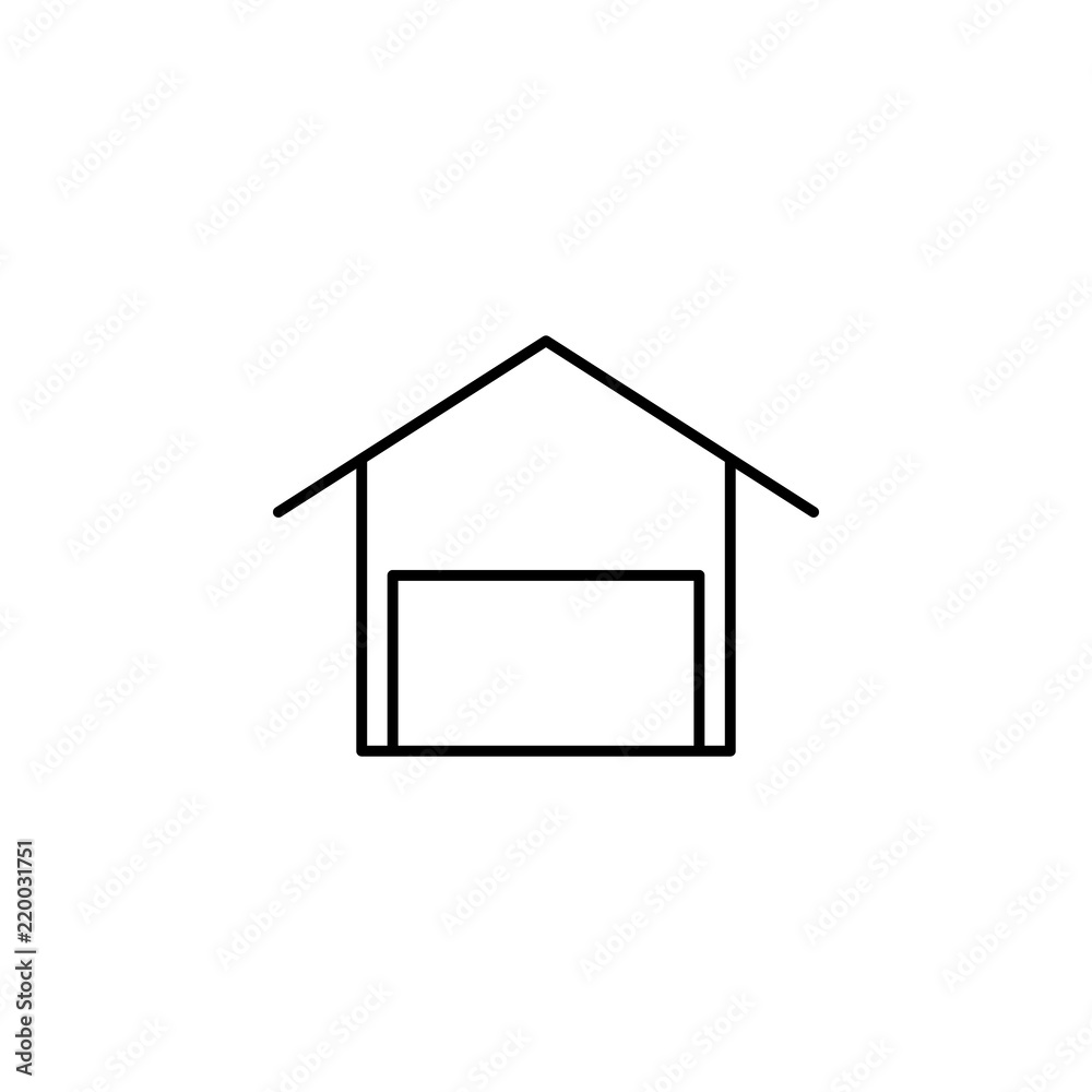 Poster auto garage icon. element of car workshop icon for mobile concept and web apps. thin line auto garag