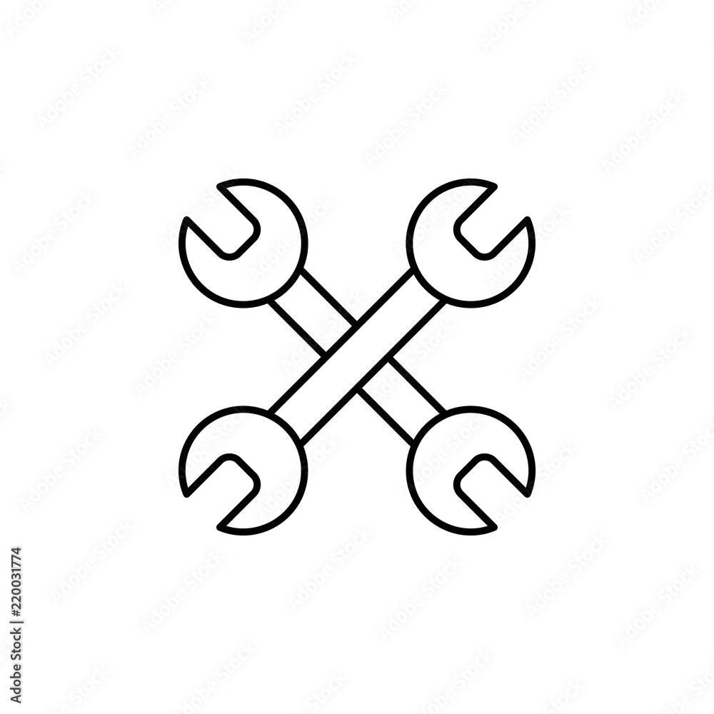 Poster cone wrench icon. element of car workshop icon for mobile concept and web apps. thin line cone wrenc