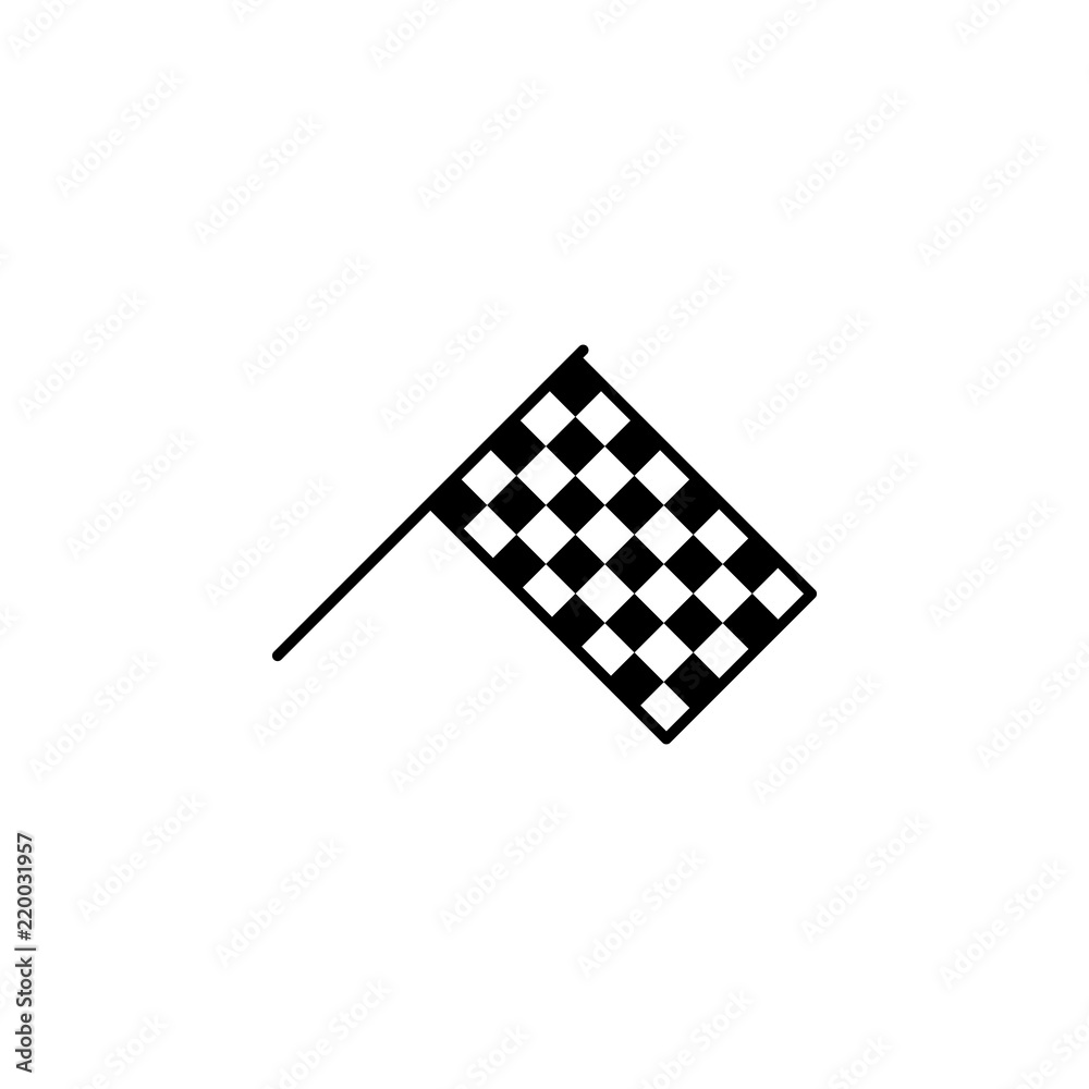 Poster checkered flag icon. element of car workshop icon for mobile concept and web apps. thin line checker