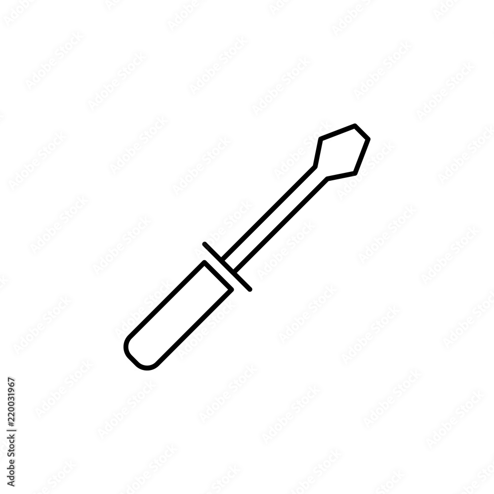 Poster screwdriver icon. element of car workshop icon for mobile concept and web apps. thin line screwdrive