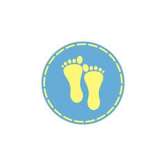 footprints icon. Element of diwali holiday icon for mobile concept and web apps. Colored footprints icon can be used for web and mobile