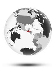 Guatemala on political globe