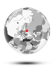 Belarus on political globe