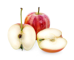 sliced apple isolated