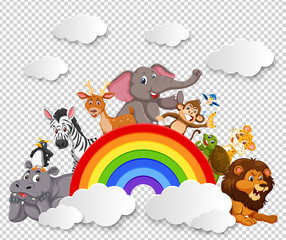 Animal on the rainbow